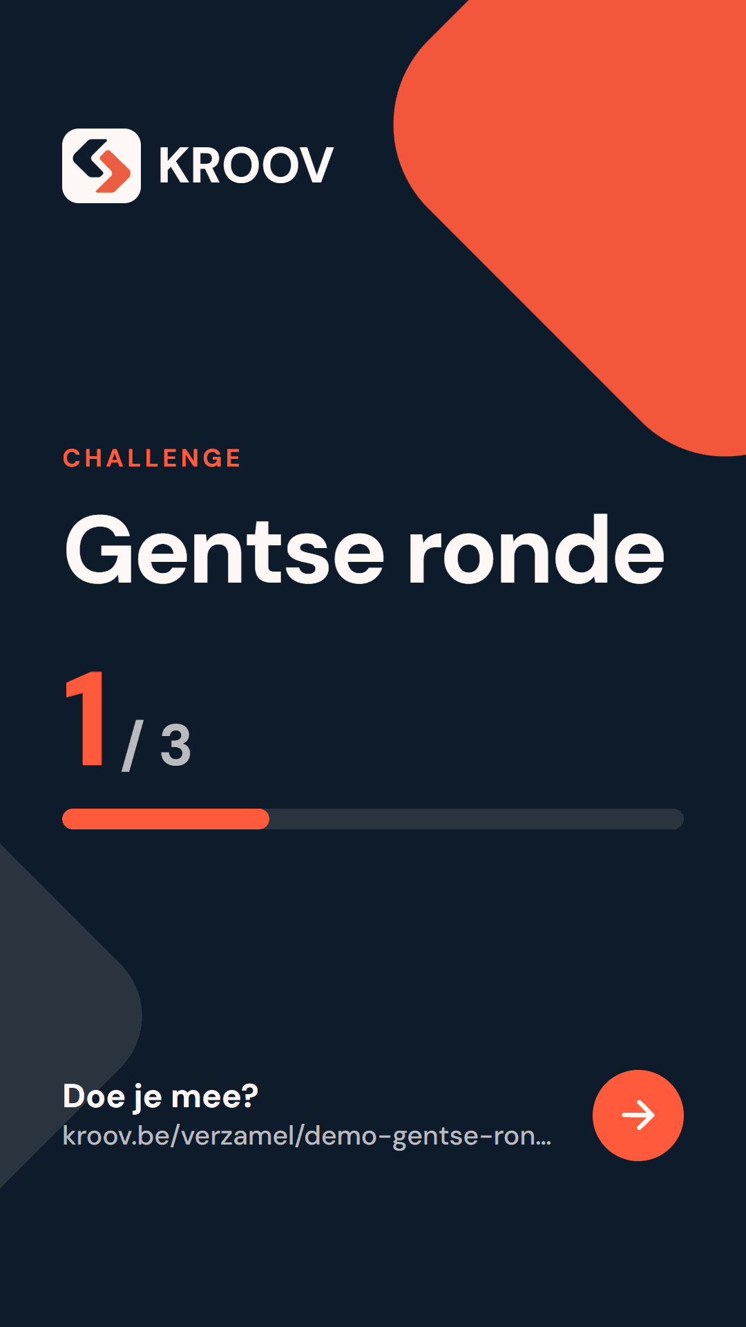 Story-afbeelding van een lopende challenge: Gentse ronde, 1 van 3