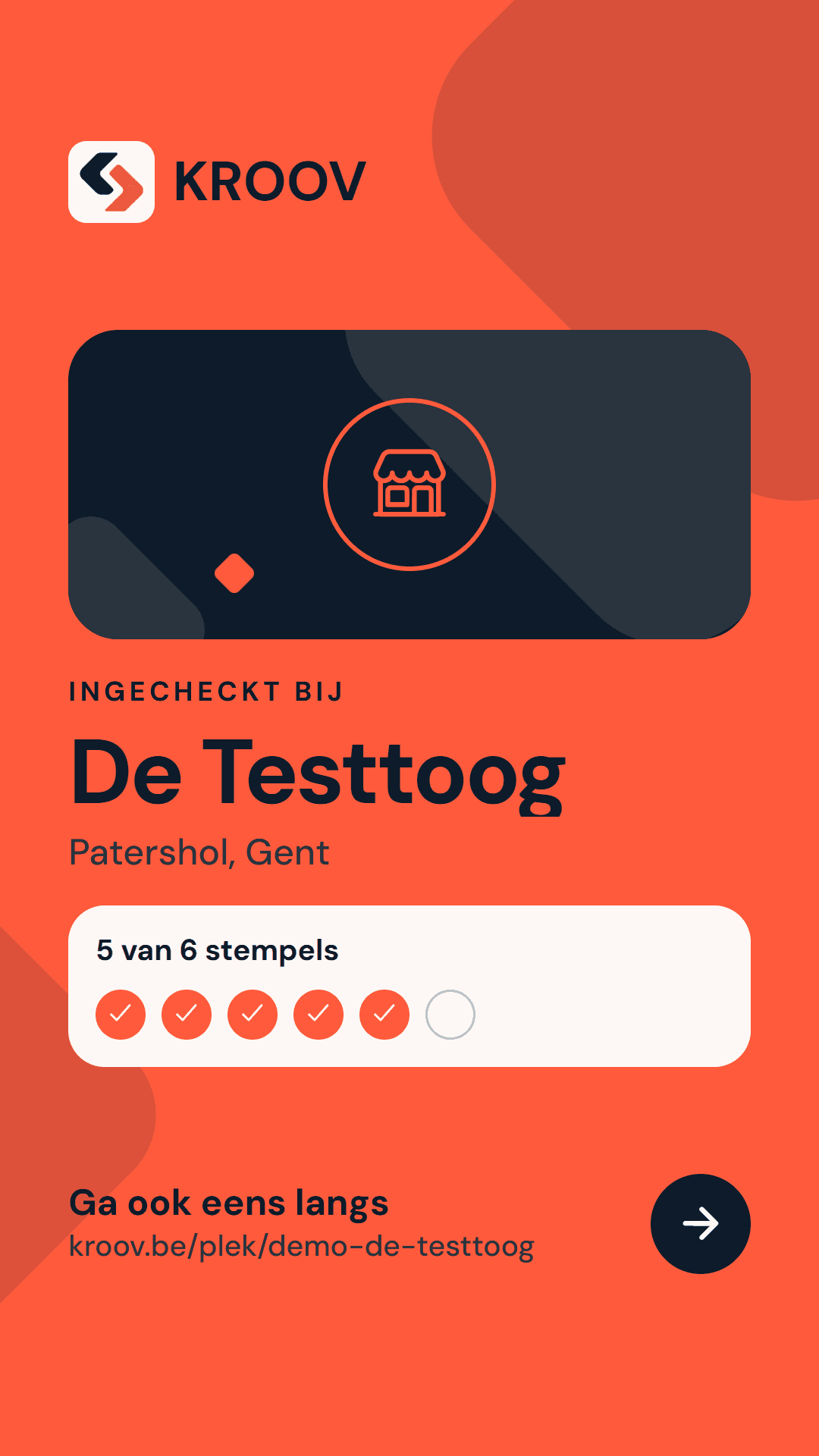 Story-afbeelding na een check-in bij De Testtoog